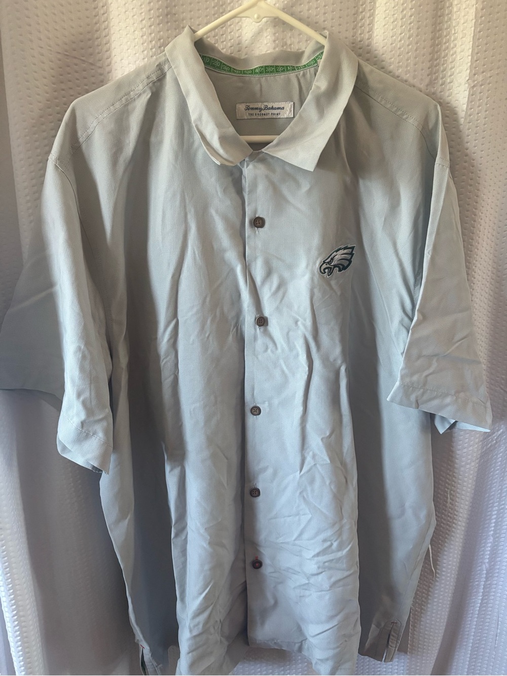 Tommy Bahama Gray Philadelphia Eagles Coconut Point Button Up Shirt